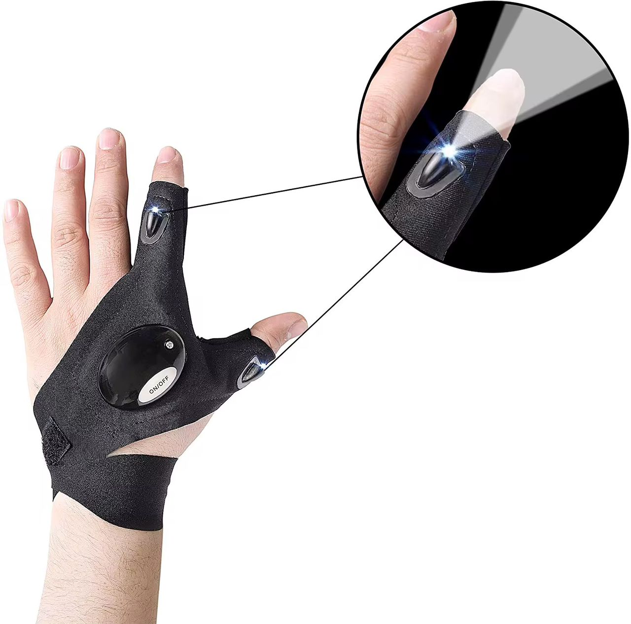 Gants LED Rechargeables – Travaillez en toute lumière même dans le noir